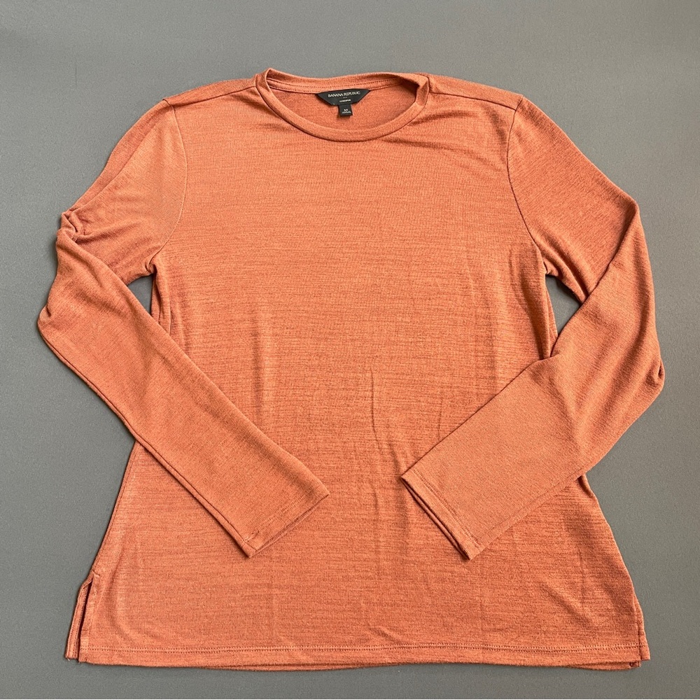 Banana Republic Rust Long Sleeve Top